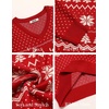image:imageCOOFANDY Mens Casual V Neck Sweater Knit Slim Fit Long Sleeve Pullover TopRedwhite