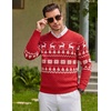 image:imageCOOFANDY Mens Casual V Neck Sweater Knit Slim Fit Long Sleeve Pullover TopRedwhite