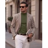 image:imageCOOFANDY Mens Slim Fit Mock Turtleneck T Shirt Casual Basic Knitted Long Sleeve Pullover SweaterArmy Green