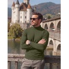 image:imageCOOFANDY Mens Slim Fit Mock Turtleneck T Shirt Casual Basic Knitted Long Sleeve Pullover SweaterArmy Green