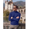 image:imageCOOFANDY Mens Slim Fit Mock Turtleneck T Shirt Casual Basic Knitted Long Sleeve Pullover SweaterDeep Blue