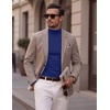 image:imageCOOFANDY Mens Slim Fit Mock Turtleneck T Shirt Casual Basic Knitted Long Sleeve Pullover SweaterDeep Blue