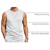 image:imageCOOFANDY Mens Workout Tank Tops Cotton 3 Pack Soft Gym Muscle Shirt Sleeveless Classic T ShirtsBlackWhite