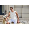 image:imageCOOFANDY Mens Workout Tank Tops Cotton 3 Pack Soft Gym Muscle Shirt Sleeveless Classic T ShirtsBlackWhite