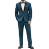 image:imageCOOFANDY Mens 2 Piece Suit One Button Tuxedo Jacket Dress Pants OutfitDeep Blue