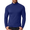 image:imageCOOFANDY Mens Slim Fit Mock Turtleneck T Shirt Casual Basic Knitted Long Sleeve Pullover SweaterDeep Blue