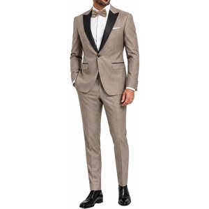 image:imageCOOFANDY Mens 2 Piece Suit One Button Tuxedo Jacket Dress Pants OutfitKhaki