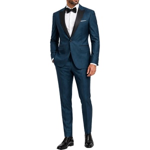 image:imageCOOFANDY Mens 2 Piece Suit One Button Tuxedo Jacket Dress Pants OutfitNavy Blue