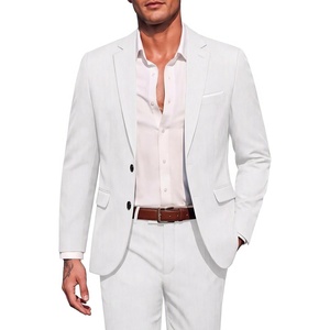 image:imageCOOFANDY Mens Suits 2 Piece Classic Fit Casual Suits Set 2 Button SuitWhite