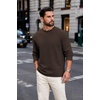 image:imageCOOFANDY Mens Sweatshirt Crew neck lightweight Fleece Pullover TshirtChestnut Brown