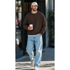 image:imageCOOFANDY Mens Sweatshirt Crew neck lightweight Fleece Pullover TshirtChestnut Brown
