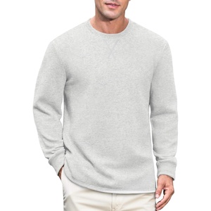 image:imageCOOFANDY Mens Sweatshirt Crew neck lightweight Fleece Pullover TshirtAsh