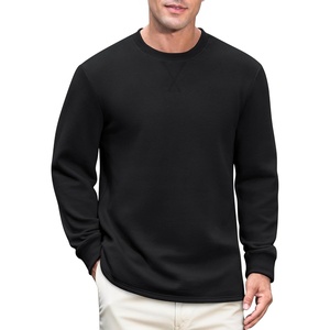 image:imageCOOFANDY Mens Sweatshirt Crew neck lightweight Fleece Pullover TshirtBlack