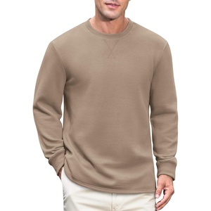 image:imageCOOFANDY Mens Sweatshirt Crew neck lightweight Fleece Pullover TshirtKhaki