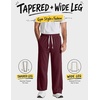 image:imageCOOFANDY Baggy Sweatpants Men Wide Leg Cotton Joggers for Men with PocketsBurgundy