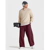 image:imageCOOFANDY Baggy Sweatpants Men Wide Leg Cotton Joggers for Men with PocketsBurgundy
