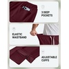 image:imageCOOFANDY Baggy Sweatpants Men Wide Leg Cotton Joggers for Men with PocketsBurgundy