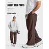 image:imageCOOFANDY Baggy Sweatpants Men Wide Leg Cotton Joggers for Men with PocketsCoffee