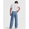 image:imageCOOFANDY Baggy Sweatpants Men Wide Leg Cotton Joggers for Men with PocketsGrey Blue