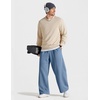 image:imageCOOFANDY Baggy Sweatpants Men Wide Leg Cotton Joggers for Men with PocketsGrey Blue