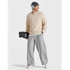 image:imageCOOFANDY Baggy Sweatpants Men Wide Leg Cotton Joggers for Men with PocketsLight Gray