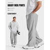 image:imageCOOFANDY Baggy Sweatpants Men Wide Leg Cotton Joggers for Men with PocketsLight Gray