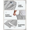 image:imageCOOFANDY Baggy Sweatpants Men Wide Leg Cotton Joggers for Men with PocketsLight Gray