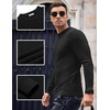 image:imageCOOFANDY Men Dress Crewneck Sweater Pullover Knit Long Sleeve Casual Slim Fit SweaterAblack