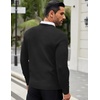 image:imageCOOFANDY Men Dress Crewneck Sweater Pullover Knit Long Sleeve Casual Slim Fit SweaterAblack