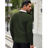 image:imageCOOFANDY Men Dress Crewneck Sweater Pullover Knit Long Sleeve Casual Slim Fit SweaterArmy Green