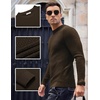 image:imageCOOFANDY Men Dress Crewneck Sweater Pullover Knit Long Sleeve Casual Slim Fit SweaterBrown