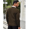 image:imageCOOFANDY Men Dress Crewneck Sweater Pullover Knit Long Sleeve Casual Slim Fit SweaterBrown