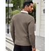 image:imageCOOFANDY Men Dress Crewneck Sweater Pullover Knit Long Sleeve Casual Slim Fit SweaterDark Brown