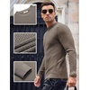 image:imageCOOFANDY Men Dress Crewneck Sweater Pullover Knit Long Sleeve Casual Slim Fit SweaterDark Brown