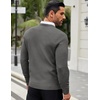 image:imageCOOFANDY Men Dress Crewneck Sweater Pullover Knit Long Sleeve Casual Slim Fit SweaterDark Gray