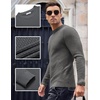image:imageCOOFANDY Men Dress Crewneck Sweater Pullover Knit Long Sleeve Casual Slim Fit SweaterDark Gray