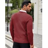 image:imageCOOFANDY Men Dress Crewneck Sweater Pullover Knit Long Sleeve Casual Slim Fit SweaterDark Red