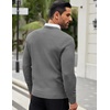 image:imageCOOFANDY Men Dress Crewneck Sweater Pullover Knit Long Sleeve Casual Slim Fit SweaterGray