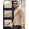 image:imageCOOFANDY Men Dress Crewneck Sweater Pullover Knit Long Sleeve Casual Slim Fit SweaterKhaki