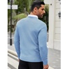 image:imageCOOFANDY Men Dress Crewneck Sweater Pullover Knit Long Sleeve Casual Slim Fit SweaterLight Blue