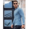 image:imageCOOFANDY Men Dress Crewneck Sweater Pullover Knit Long Sleeve Casual Slim Fit SweaterLight Blue