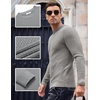 image:imageCOOFANDY Men Dress Crewneck Sweater Pullover Knit Long Sleeve Casual Slim Fit SweaterLight Gray