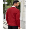 image:imageCOOFANDY Men Dress Crewneck Sweater Pullover Knit Long Sleeve Casual Slim Fit SweaterRed
