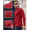 image:imageCOOFANDY Men Dress Crewneck Sweater Pullover Knit Long Sleeve Casual Slim Fit SweaterRed