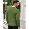 image:imageCOOFANDY Men Dress Crewneck Sweater Pullover Knit Long Sleeve Casual Slim Fit SweaterSeaweed Green