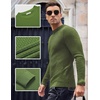 image:imageCOOFANDY Men Dress Crewneck Sweater Pullover Knit Long Sleeve Casual Slim Fit SweaterSeaweed Green