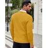 image:imageCOOFANDY Men Dress Crewneck Sweater Pullover Knit Long Sleeve Casual Slim Fit SweaterYellow