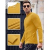 image:imageCOOFANDY Men Dress Crewneck Sweater Pullover Knit Long Sleeve Casual Slim Fit SweaterYellow