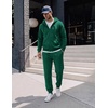 image:imageCOOFANDY Mens Tracksuits 2 Piece Set Full Zip Hoodie Jogging Sweat SuitsDark Green