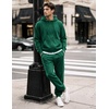 image:imageCOOFANDY Mens Tracksuits 2 Piece Set Full Zip Hoodie Jogging Sweat SuitsDark Green